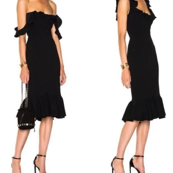 Cinq a Sept Black Opalina Dress - Picture 2 of 6